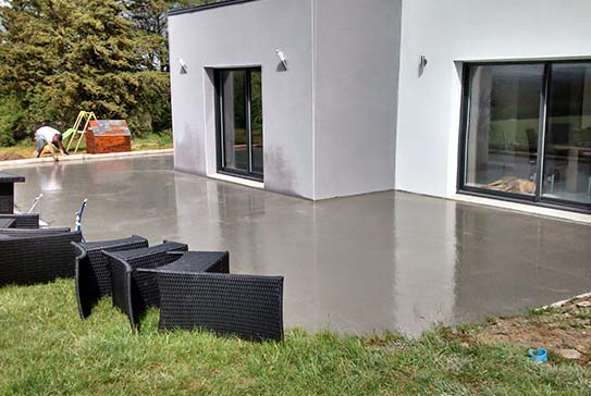 Terrasse en béton